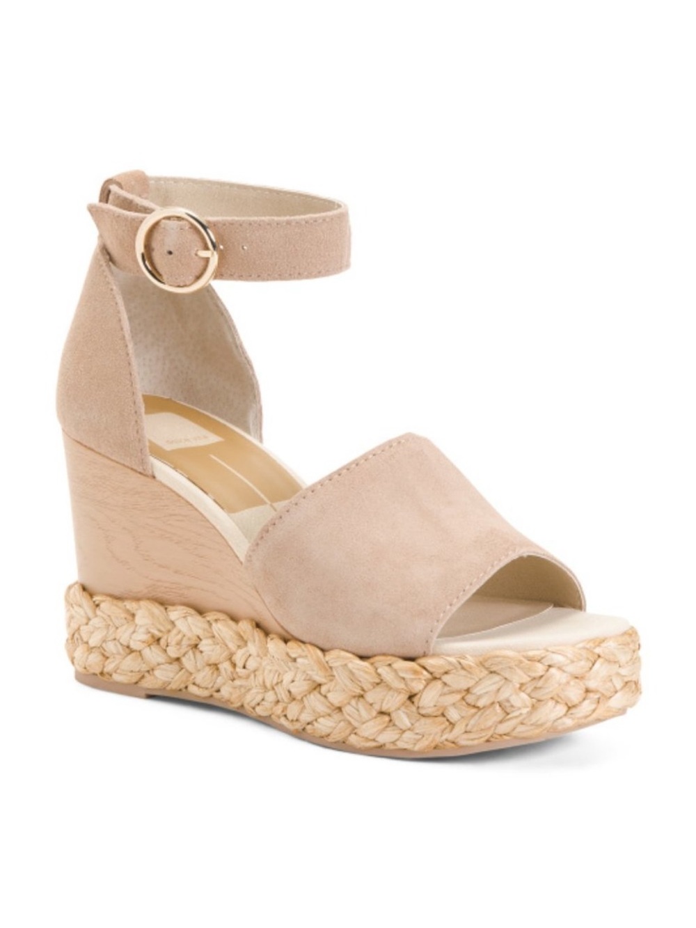 NEW Dolce Vita Otis Platform Wedge Espadrille Suede Sandals Size 7.5